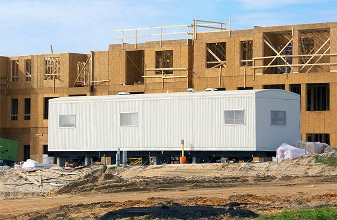 office trailers and equipment rental at a construction site in Margate